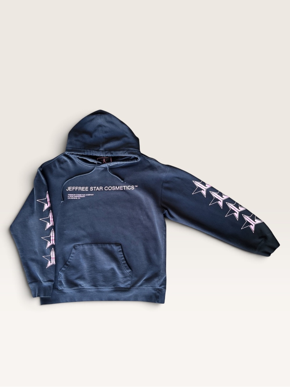 Jeffree Star Cosmetics 5 Year Anniversary Hoodie Black Pink XL